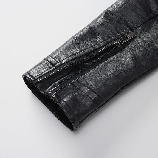 Chaqueta de Cuero PU Moderna con Bolsillos para Hombre - Image 4