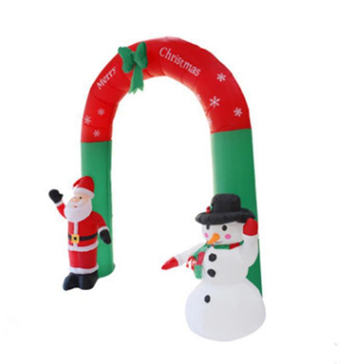 Arco Inflable Navideño Gigante con Papá Noel y Muñeco de Nieve para Jardín - Image 5