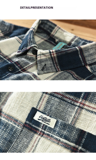 Camisa Casual de Cuadros para Hombre - Manga Larga Primavera Otoño - Image 10