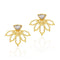 Fashion Sterling Silver Plated Handmade Earrings Natural Gold