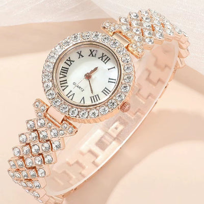 Reloj Pulsera de Diamantes para Mujer - Set Lujo de 6 Piezas con Caja de Regalo - Image 8