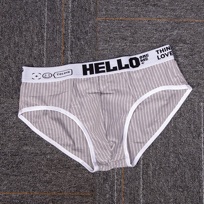 Calzoncillos Tipo Slip Rayas Algodón Hombre Cintura Baja Transpirables - Image 9