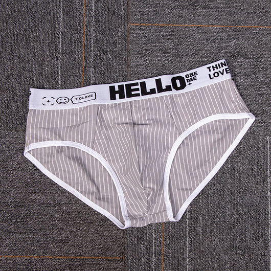 Calzoncillos Tipo Slip Rayas Algodón Hombre Cintura Baja Transpirables - Image 9