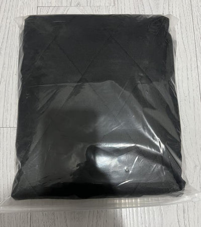 Black quilted car seat cover for dogs, shown with a golden retriever, protecting the rear seat from water and dirt. - Image 10