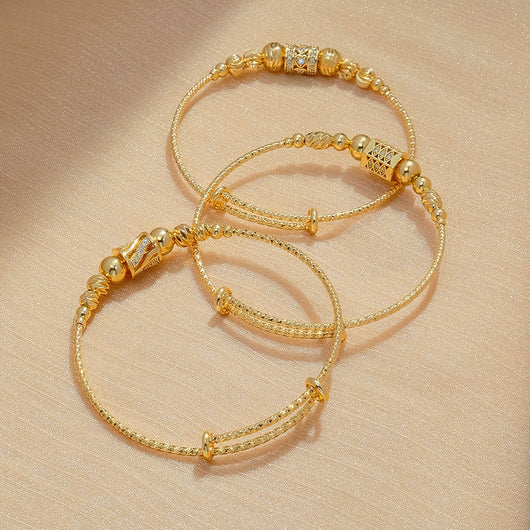 Pulsera Dorada de Esferas Africanas Árabe para Mujer - Image 2