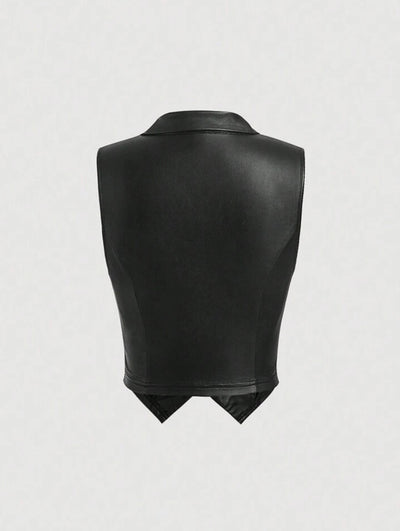 Chaleco de Cuero Premium con Cuello y Botones - Image 8