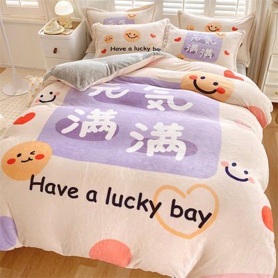 Juego de Cama Infantil de Terciopelo Suave con Diseño de Caricaturas - Image 16