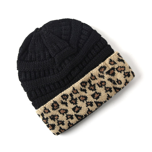 Gorro Tejido para Mujer Estampado Leopardo - Abrigo Cálido para Invierno - Image 7