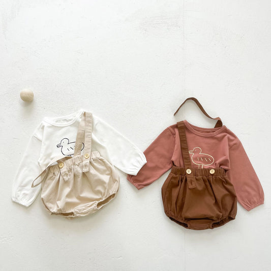 Mochila Infantil Estampado Patito Tierno de Manga Larga