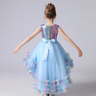 Vestido de Niña Floral con Encaje para Desfile y Presentaciones - Image 4