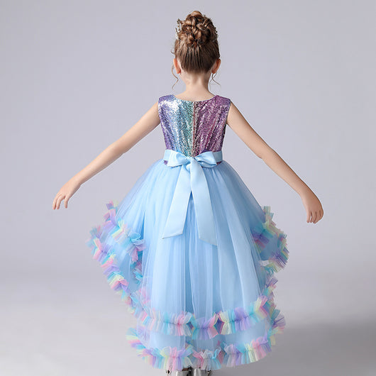 Vestido de Niña Floral con Encaje para Desfile y Presentaciones - Image 4