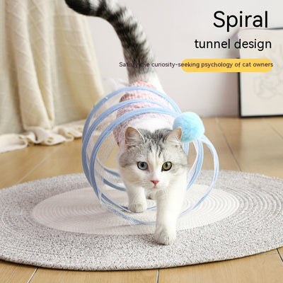 Túnel Plegable para Gatos con Juguete Ratón - Juguete Interactivo S Type - Image 5