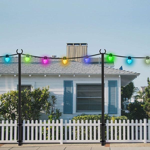 Poste de Luz LED para Jardín - Soporte Decorativo para Terrazas y Exteriores