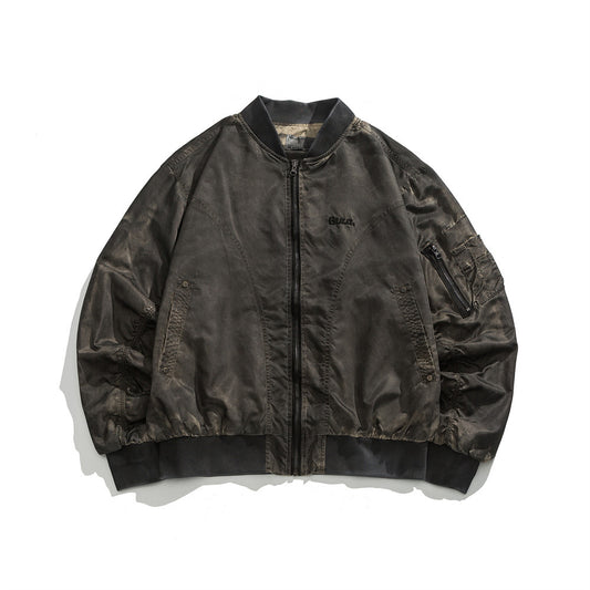 Chaqueta de Béisbol Vintage Desgastada para Hombre - Image 2