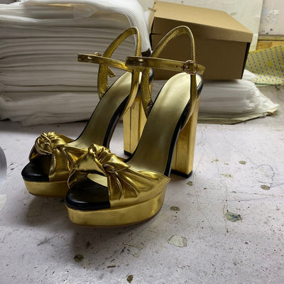Sandalias de Moda para Mujer con Moño y Tacón Grueso - Image 7