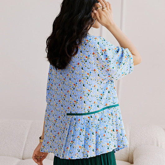 Cardigan Estampado Manga Corta Dulce y Moderno para Mujer - Image 7