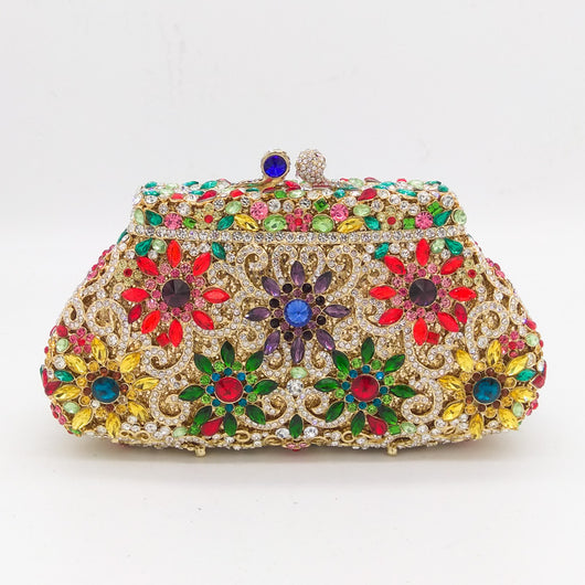 Bolso de Noche Metálico con Incrustaciones de Diamantes Estilo Europeo - Image 9