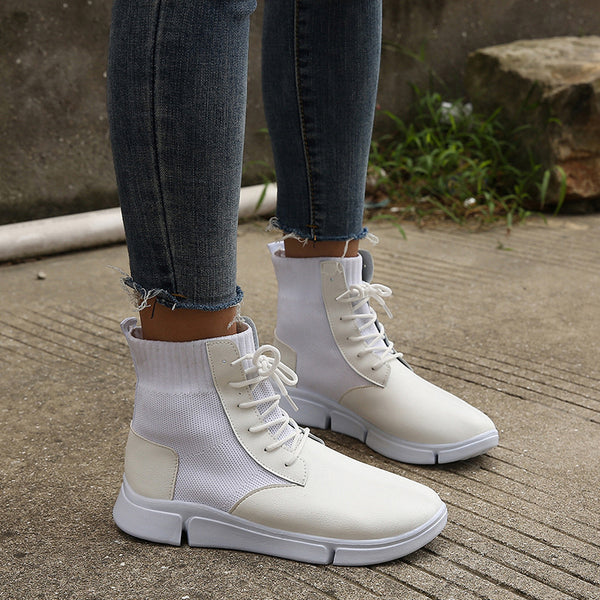 Botas Martin Altas de Cuero con Malla Transpirable