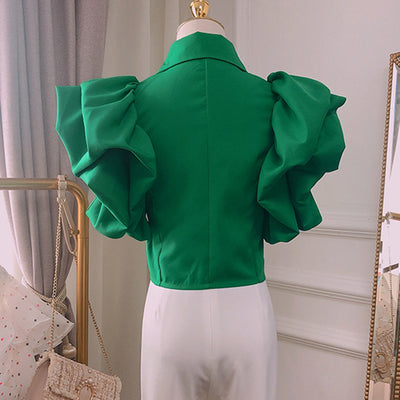 Blusa de Gasa con Mangas Globo - Image 8