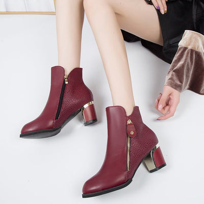 Botas Martin de Tacón Medio Puntiagudo para Mujer - Image 11