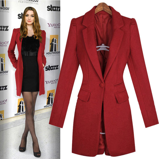 Abrigo de Lana Británico Slim Fit Otoño Invierno