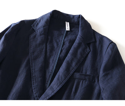 Traje de Lino con Cuello Clásico - Diseño Retro Fácil de Combinar - Image 18