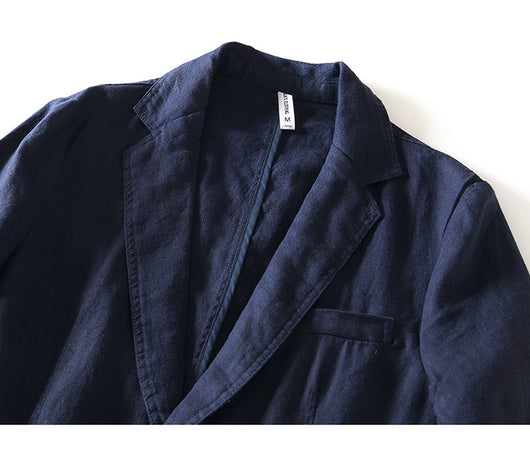 Traje de Lino con Cuello Clásico - Diseño Retro Fácil de Combinar - Image 18