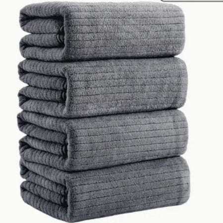 Toalla de Baño Extra Grande en Microfibra Coral - Súper Absorbente y Secado Rápido - Image 3
