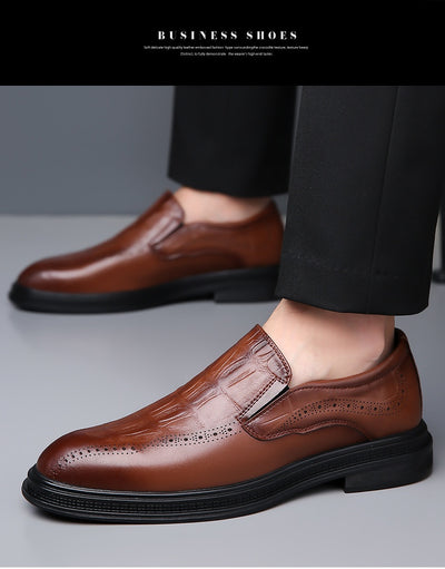 Zapatos de Cuero Puntiagudos Estilo Británico para Hombre - Image 10