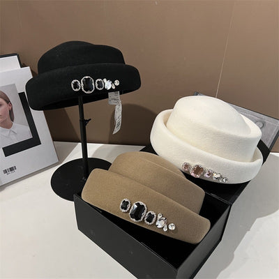 Boina de Lana con Strass para Mujer