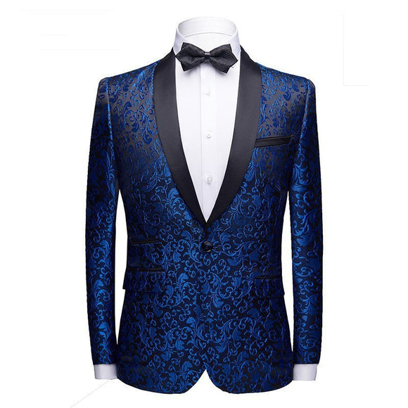 Blazer Floral Slim Fit para Hombre - Diseño Moderno y Elegante