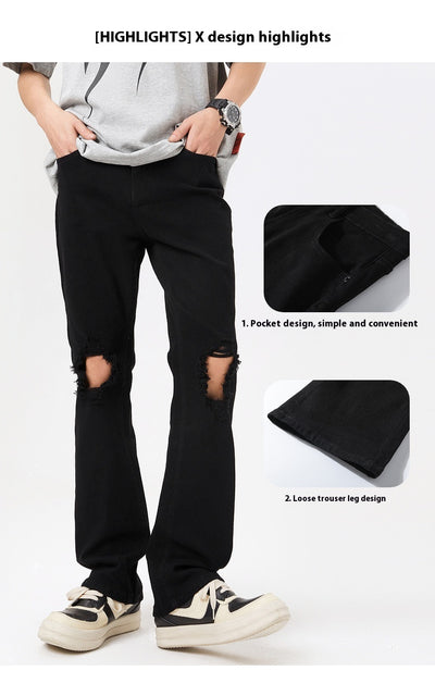 Jeans Negros Rotos Estilo Urbano para Hombre - Image 11