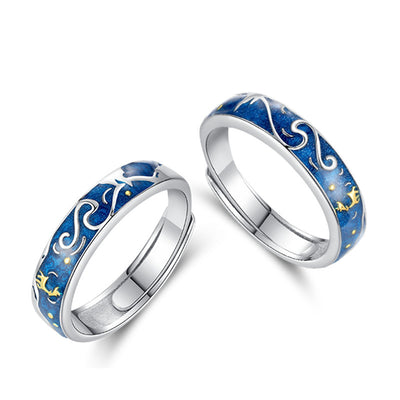 Anillo Amantes de Renos con Cielo Estrellado - Image 3