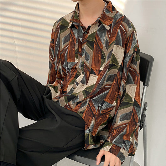 Camisa Casual Estampada de Temperamento para Hombre - Image 17