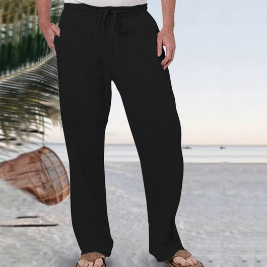 Pantalones Deportivos de Lino Holgados para Hombre - Image 21