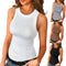 Camiseta Básica sin Mangas Cuello Redondo para Mujer - Comodidad Deportiva