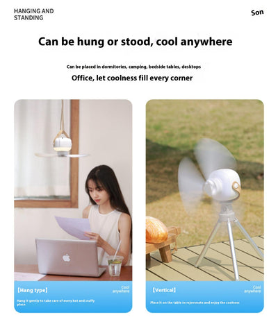 Ventilador Eléctrico Portátil para Camping con Luz Nocturna Silenciosa - Image 14