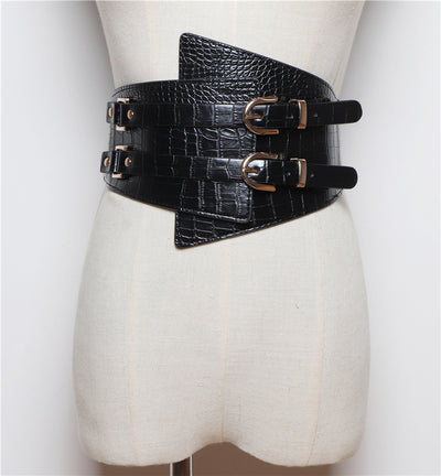 Chaqueta Vestido Femenina con Cinturón Ancho Ajustable y Hebillas Dobles - Image 11