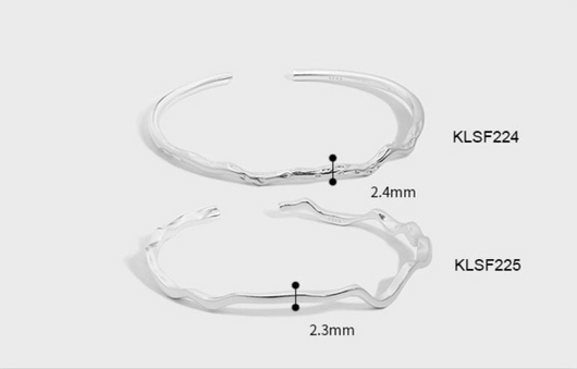 Pulsera de Plata Esterlina con Diseño Minimalista de Líneas Irregulares - Image 8
