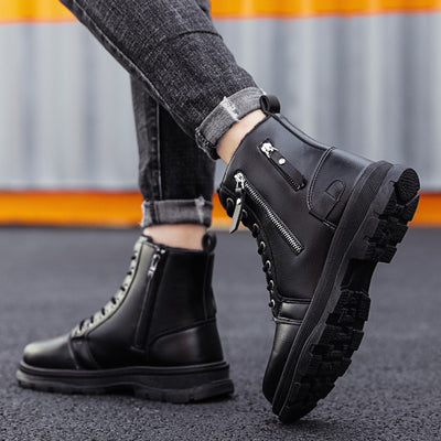 Botas de Cuero para Hombre - Estilo Casual Moderno - Image 5