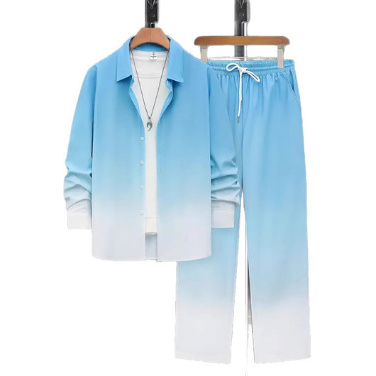 Conjunto Degradado de Color - Camisa y Pantalón de Manga Larga - Image 5