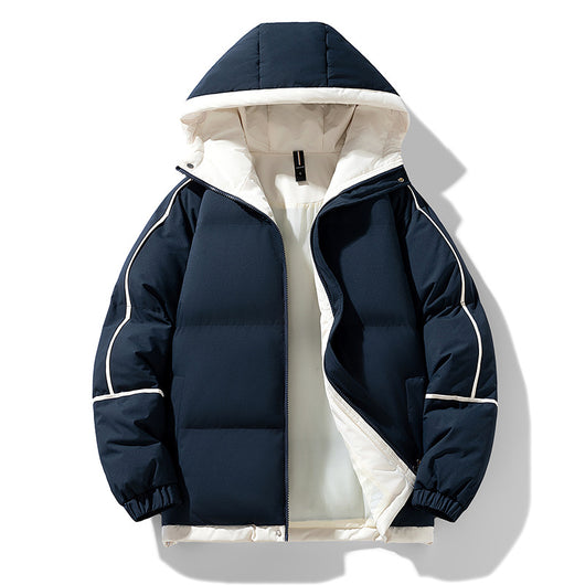 Abrigo Acolchado Holgado con Capucha - Algodón Casual para Hombre - Image 15