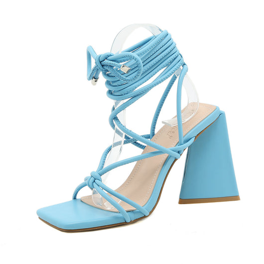 Sandalias de Tacón Alto Estilo Romano con Tira al Tobillo 11cm - Image 9