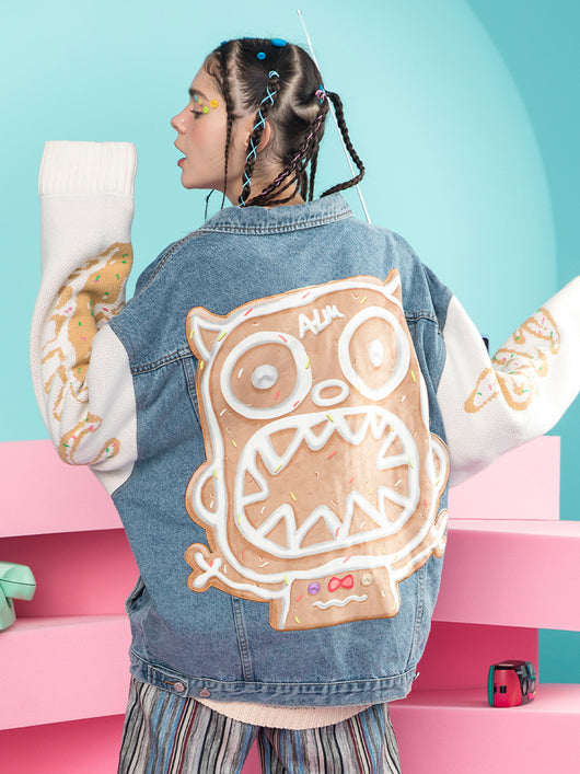 Chaqueta Denim Suelta Pareja - Diseño Casual con Costuras - Image 11