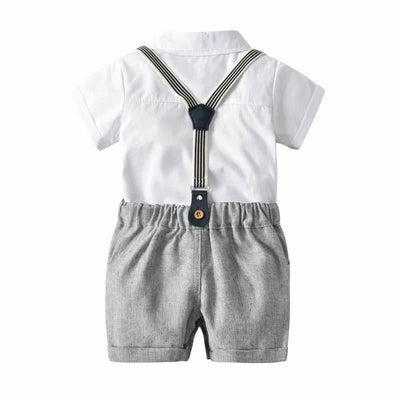 Traje Caballero Infantil con Tirantes - Pantalón Corto Algodón Premium - Image 2