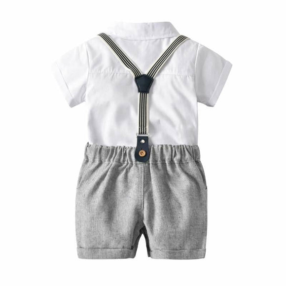 Traje Caballero Infantil con Tirantes - Pantalón Corto Algodón Premium