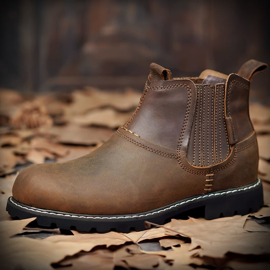 Botas de Cuero para Hombre con Punta Redonda - Calzado de Senderismo Resistente - Image 6