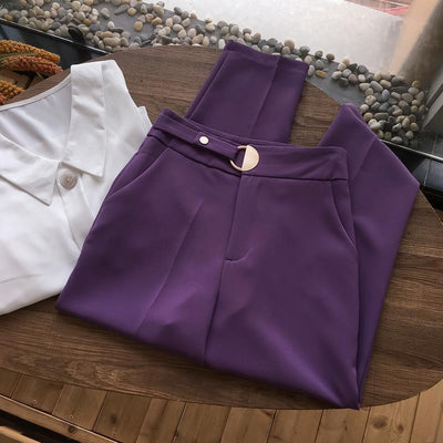 Pantalón de Vestir Cintura Alta Holgado Cropped - Corte Moderno y Cómodo - Image 14