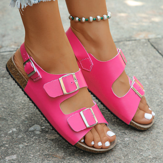 Sandalias Planas para Mujer con Hebilla Cuadrada y Suela Gruesa - Image 12