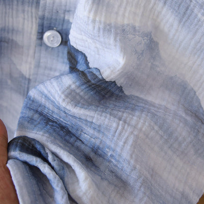 Pijama Corto para Hombre en Crepe de Algodón Doble Hilado - Image 20